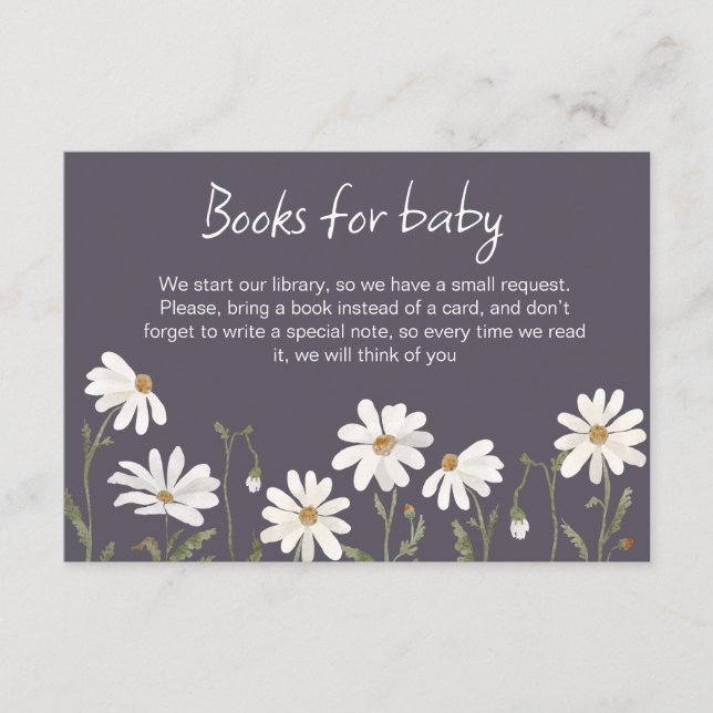 A little wildflower daisy baby shower card (Front)