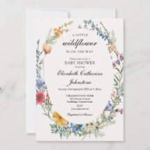 A Little Wildflower Floral All In One Baby Shower