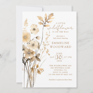 A Little Wildflower Gender Neutral Baby Shower Invitation
