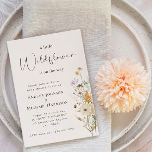 A Little Wildflower Gender Neutral Couples Shower Invitation