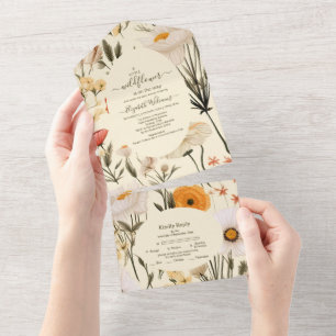 A Little Wildflower Girl Baby Shower All In One Invitation