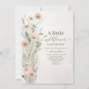 A Little Wildflower Girl  Baby Shower Invitation