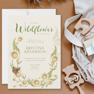 A Little Wildflower Girl Baby Shower Invitation