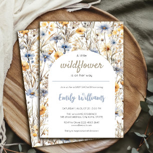 A little wildflower girl baby shower invitation