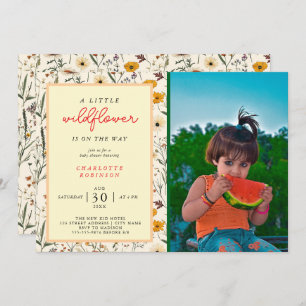 A Little Wildflower Girl Baby Shower Invitation