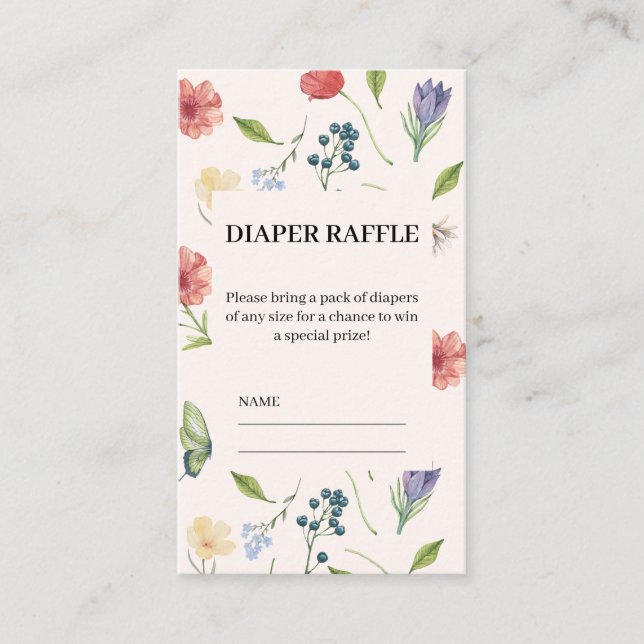 A Little Wildflower Girl Baby Shower Invitation (Front)