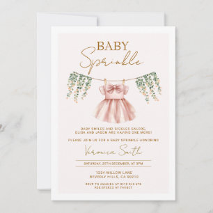 A Little Wildflower Girl Clothes Baby Sprinkle Invitation