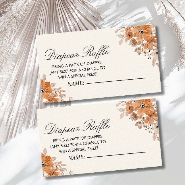 A Little Wildflower is on The Way Girl Baby Shower Enclosure Card (Creator Uploaded)