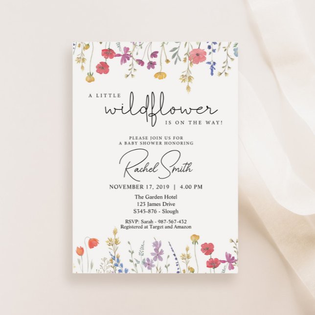 A little wildflower is on the way! Invitation (Creator Uploaded)