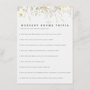 A Little Wildflower Nursery Rhyme Trivia Game Enclosure Card