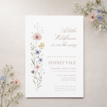 A Little Wildflower Simple Floral Baby Shower