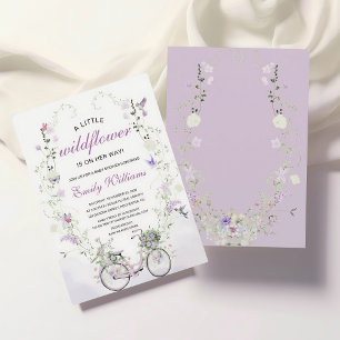 A Little Wildflower Spring Baby Shower  Invitation