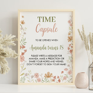 A Little Wildflowers Birthday Time Capsule Poster