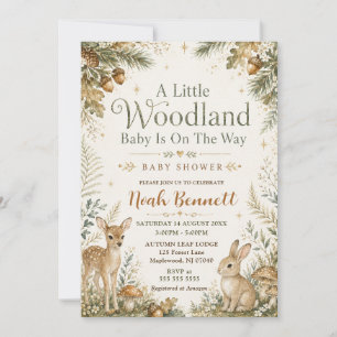 A Little Woodland Baby Shower Invitation