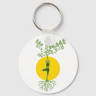 a little yoga spring design key ring
