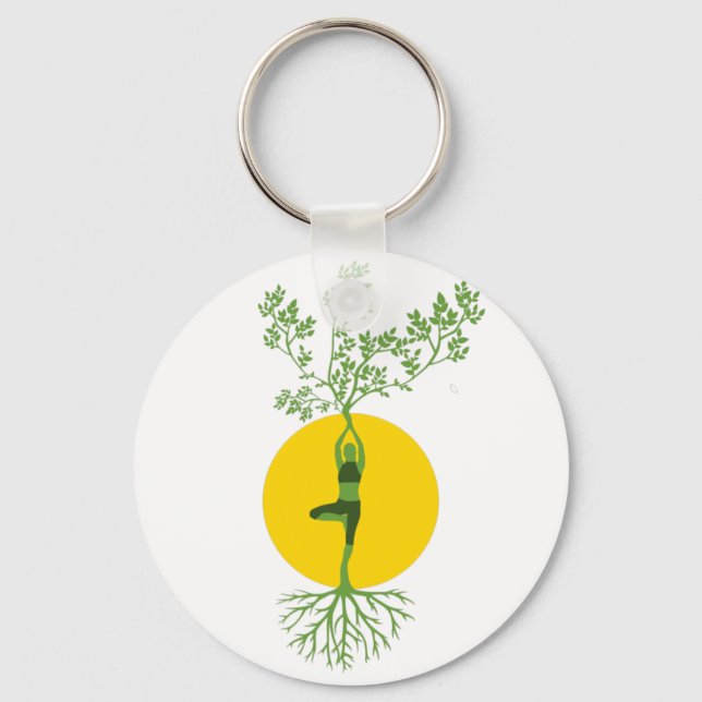 a little yoga spring design key ring (Front)