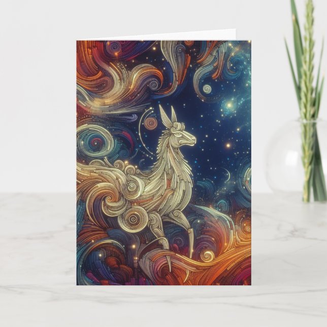 A Llama in the Sky Card (Front)