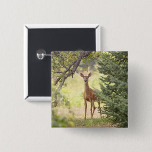 A Lone Deer 15 Cm Square Badge