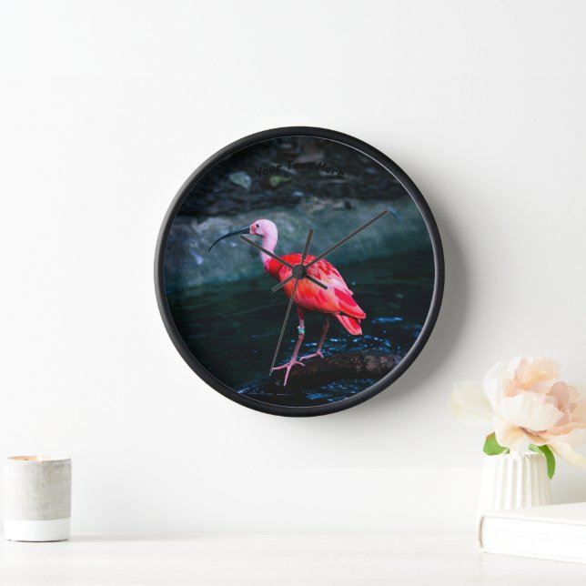 A Lone Flamingo Bird Clock (Home)