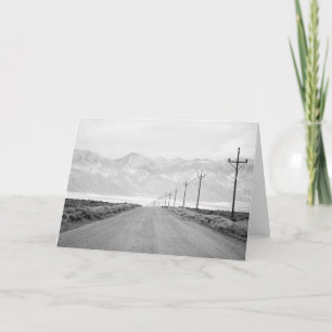 A Lone Road and Power Lines San Juan Mountains Card