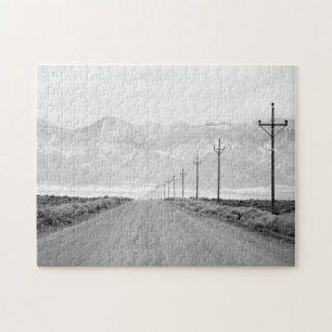 A Lone Road and Power Lines San Juan Mountains Jigsaw Puzzle