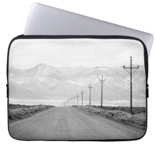 A Lone Road and Power Lines San Juan Mountains Laptop Sleeve