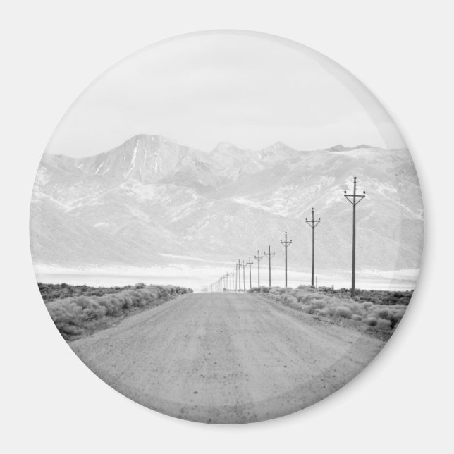 A Lone Road and Power Lines | San Juan Mountains Magnet (Front)