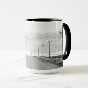 A Lone Road and Power Lines   San Juan Mountains Mug