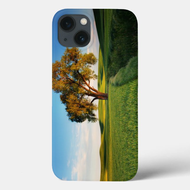 A lone tree surrounded by rolling hills of wheat Case-Mate iPhone case (Back)