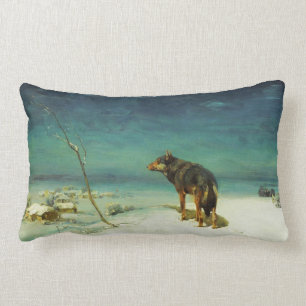A Lone Wolf Samotny Wilk Lumbar Cushion