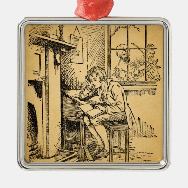 A Lonely Boy Metal Tree Decoration (Front)