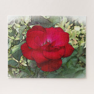 A lonely rose jigsaw puzzle