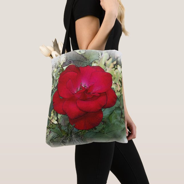 A lonely rose tote bag (Close Up)