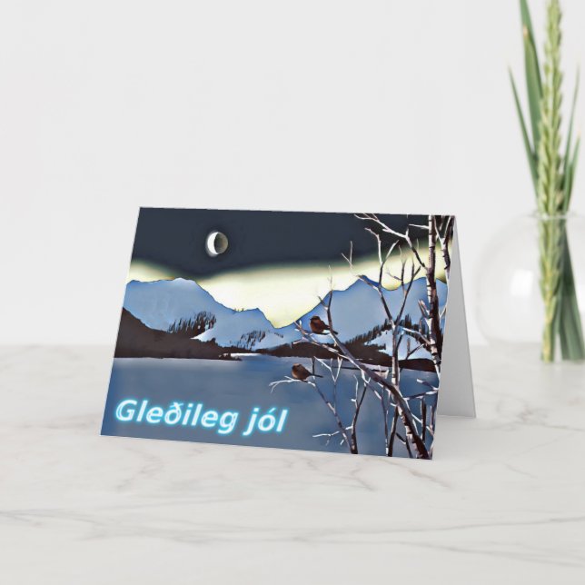 A Long Cold Night - Gleðileg Jól Holiday Card (Front)