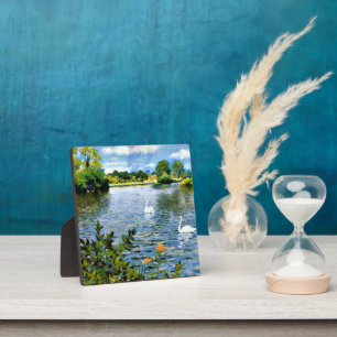 A Long Island Lake, famous painting, Plaque