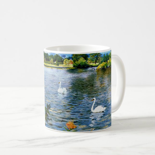 A Long Island Lake, fine art, Coffee Mug (Front Right)