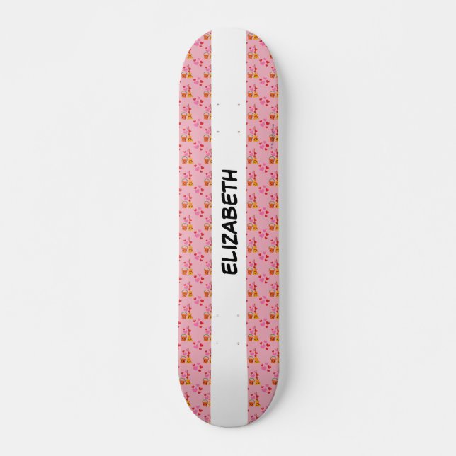 A Long Lasting Love Pattern | Add Your Name Skateboard (Front)