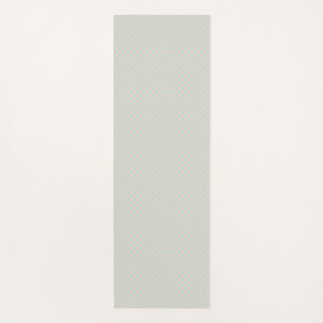 A long rectangular image displaying a pastel blue  yoga mat (Front)