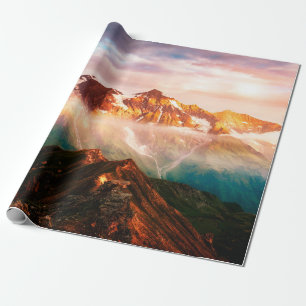 A look at the sunlit hills at twilight. Dramatic e Wrapping Paper