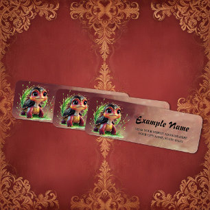 A look full of charm and adventure, return address label