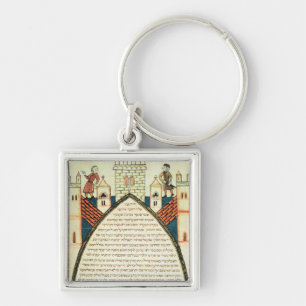 A lookout gives the alarm, illustration from key ring