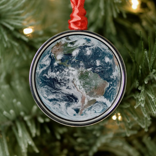 A Loose Chain Of Tropical Cyclones Metal Ornament (Tree)