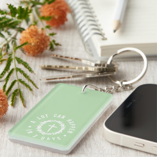 A Lot Can Happen in 3 Days   Christian Easter Key Ring