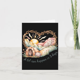 A Lot Can Happen in 3 Days Christian Jesus Retro Card