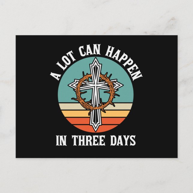 A Lot Can Happen In 3 Days Easter Jesus Christian Postcard (Front)