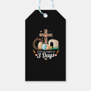 A Lot Can Happen In 3 Days Easter Jesus Religious Gift Tags