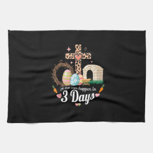 A Lot Can Happen In 3 Days Easter Jesus Religious Tea Towel