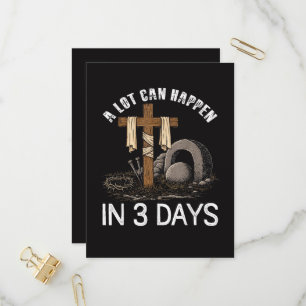 A Lot Can Happen In 3 Days Easter Religious Invitation Postcard