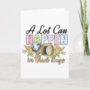 A Lot Can Happen In 3 Days Reto Vintage Christian Card