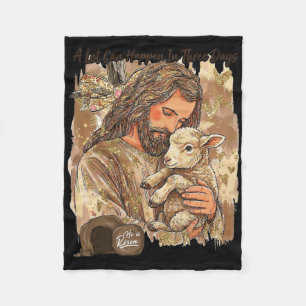 A Lot Can Happen In Three Days Jesus Easter Christ Fleece Blanket
